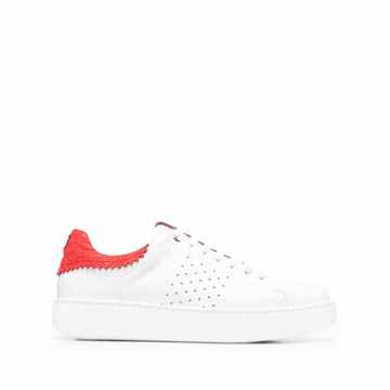 colour block low-top sneakers