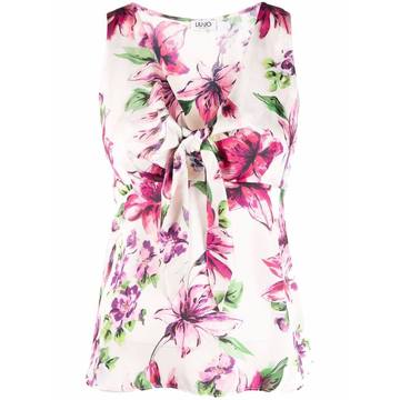 floral sleeveless top