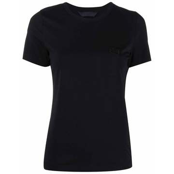 logo-embroidered cotton T-shirt