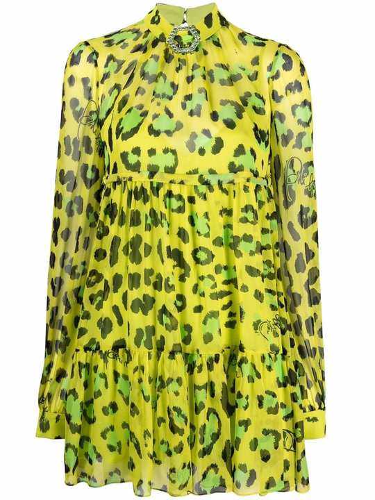 leopard-print silk dress展示图