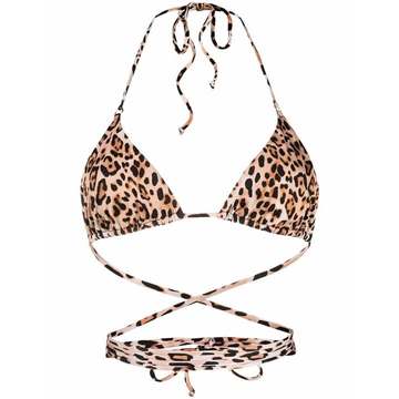 leopard print bikini top