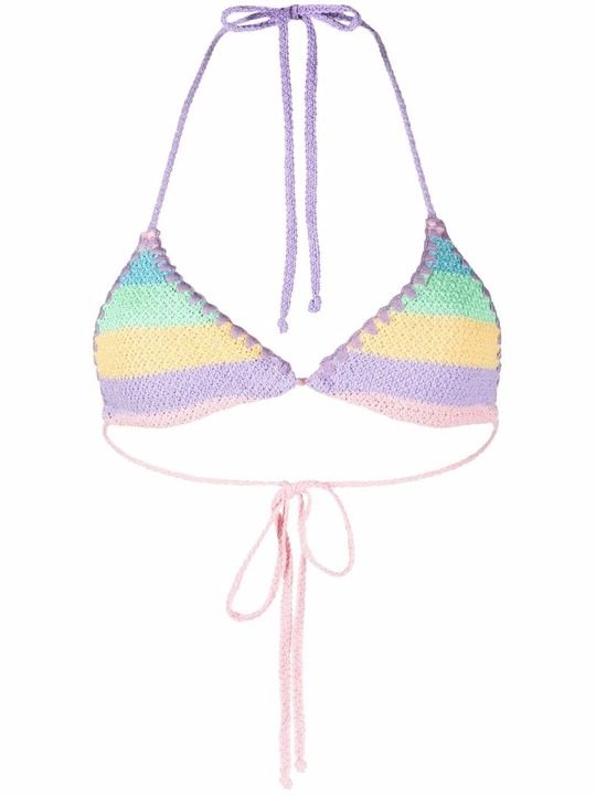 crochet halterneck bikini top展示图