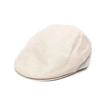 linen-blend peaked cap