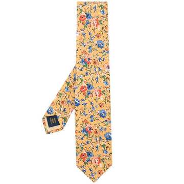 floral print silk tie