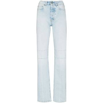 Extended Linear straight-leg jeans