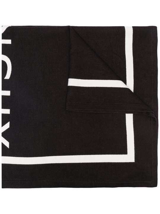 logo-print two-tone scarf展示图