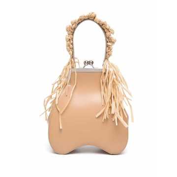 pearl-embellished tote bag