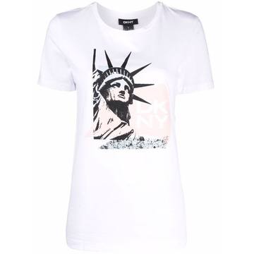 short-sleeved graphic-print T-shirt