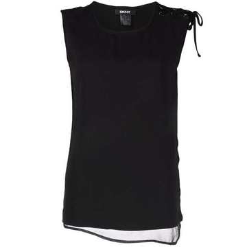 lattice-strap sleeveless blouse