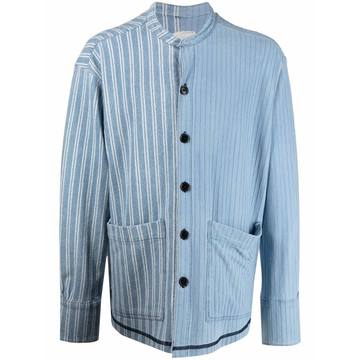 contrast-panel shirt jacket