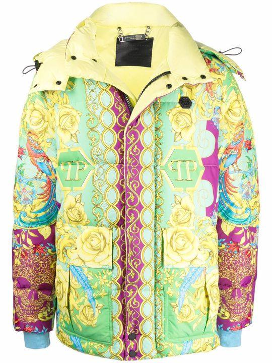 baroque pattern-print jacket展示图