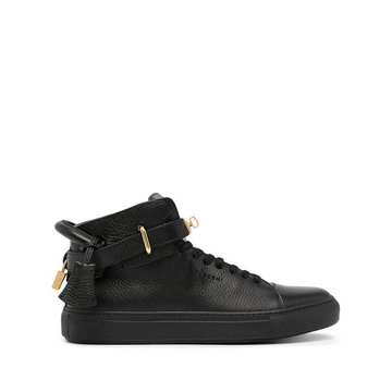 twist-lock high-top padlock sneakers