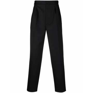 pleated detail tailored trousers