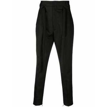 pleat detailed tailored trousers