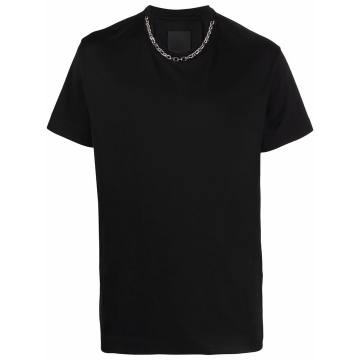 chain-link detail short-sleeve T-shirt