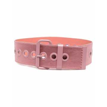 70mm eyelet-detail satin belt