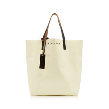 Tribeca Two-Tone Leather Shopping Bag