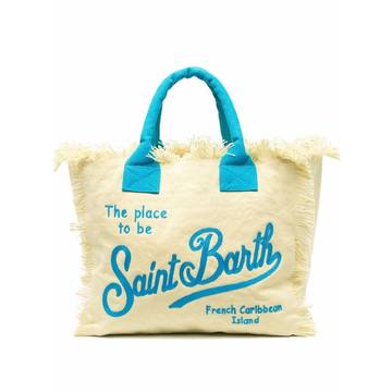 embroidered-logo beach bag