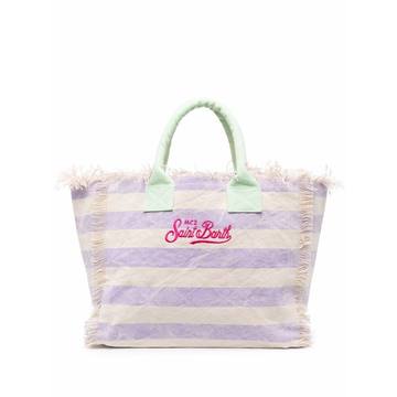 embroidered-logo beach bag