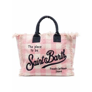 embroidered-logo beach bag