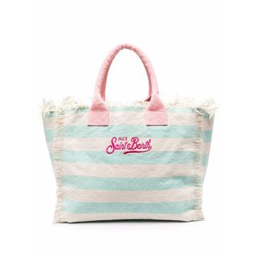 embroidered-logo beach bag