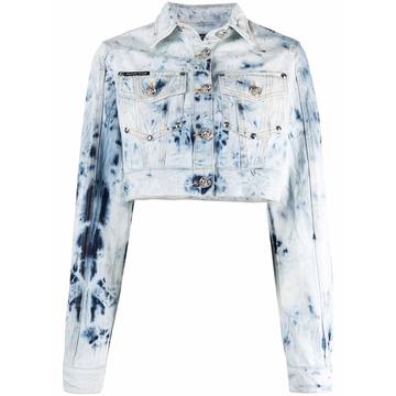 cropped bleached denim jacket