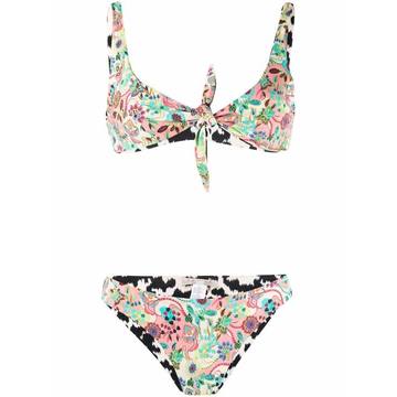 floral two-piece bikini set