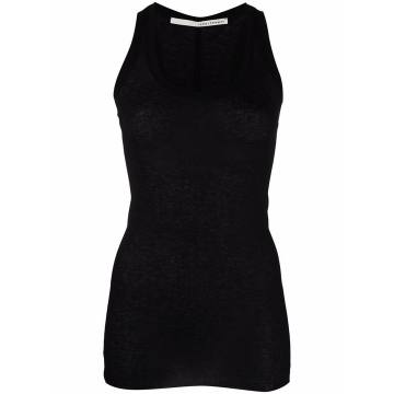 sleeveless fitted tank top