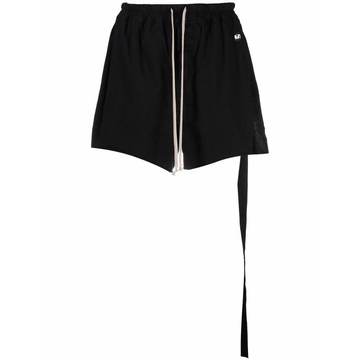 drawstring-waist track shorts