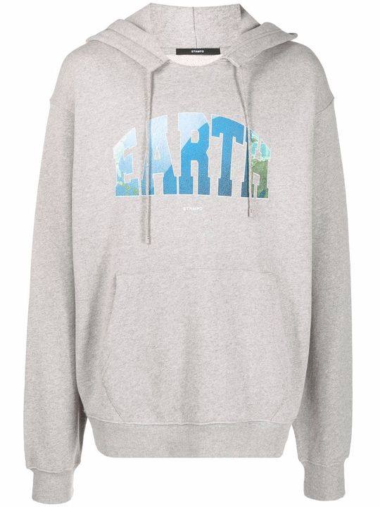 Earth slogan print hoodie展示图