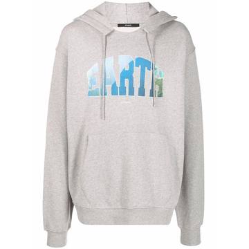 Earth slogan print hoodie