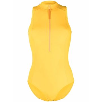 logo-print zip-fastening one-piece