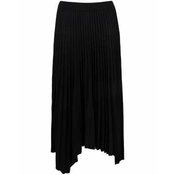asymmetrical pleated skirt