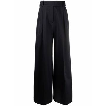 wide-leg tailored trousers