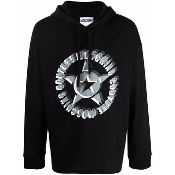 logo-print long-sleeved hoodie