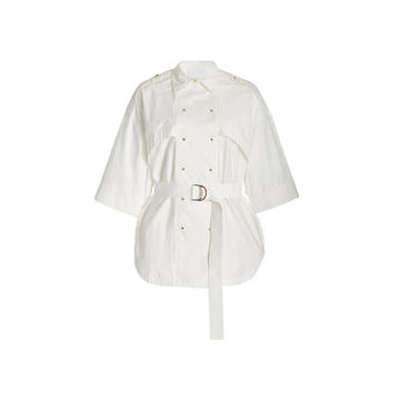 Alcott Oversized Belted Cotton Double-Breasted Shirt