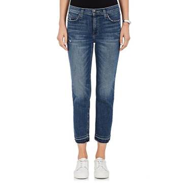 The High Waist Cropped Straight Jeans