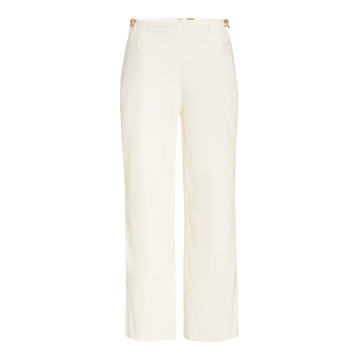 Grier Cropped Linen-Blend Pants