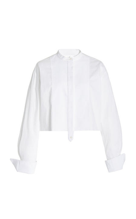 Cropped Organic Cotton-Poplin Shirt展示图