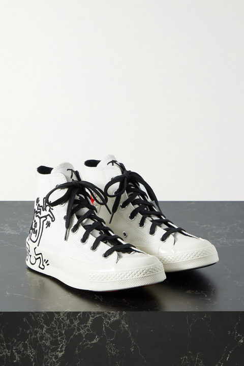 x Keith Haring “Chuck 70” 刺绣印花帆布高帮运动鞋展示图