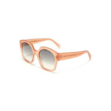 Oversize Round Acetate Frame Sunglasses