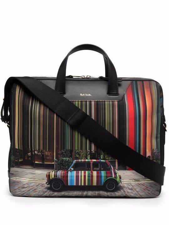 stripe-print laptop bag展示图