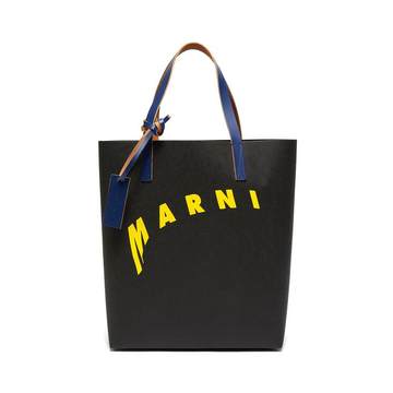 Logo print cellulose shopping bag tote