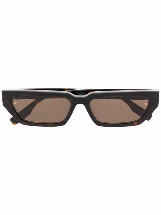 tortoiseshell rectangle-frame sunglasses展示图