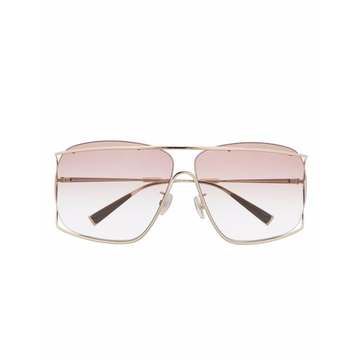 double-frame square sunglasses