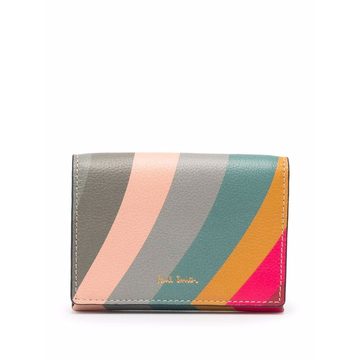 logo stripe-print wallet