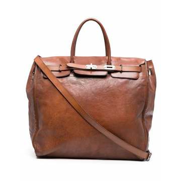 smooth leather holdall