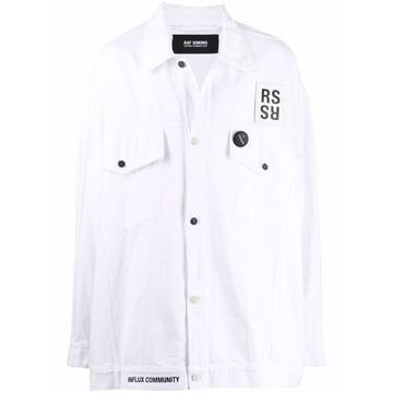 logo-patch shirt jacket