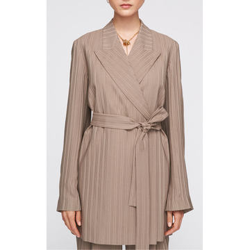 Julian Belted Silk Wrap Blazer