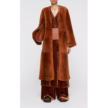 Caelan Shearling Long Coat